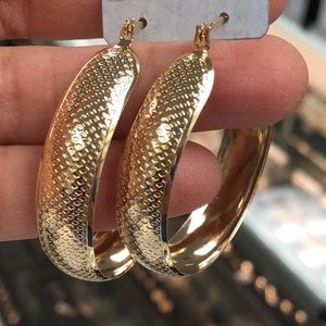 Small Hoops Laminated 18K Gold